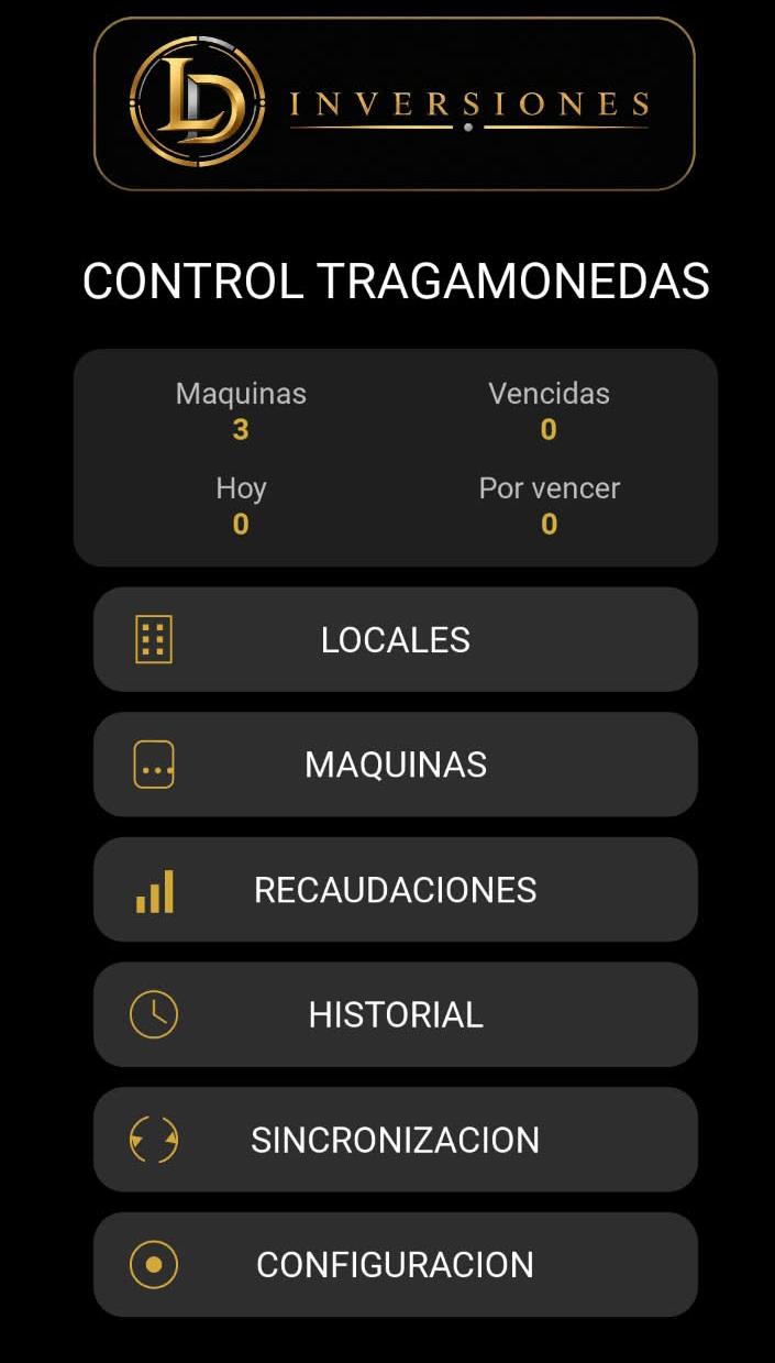 Aplicación Control Tragamonedas
